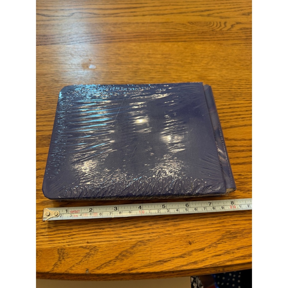 Creative Memories Scrapbook Album Unisex 8x6 Navy Blue New Silver Foil Border